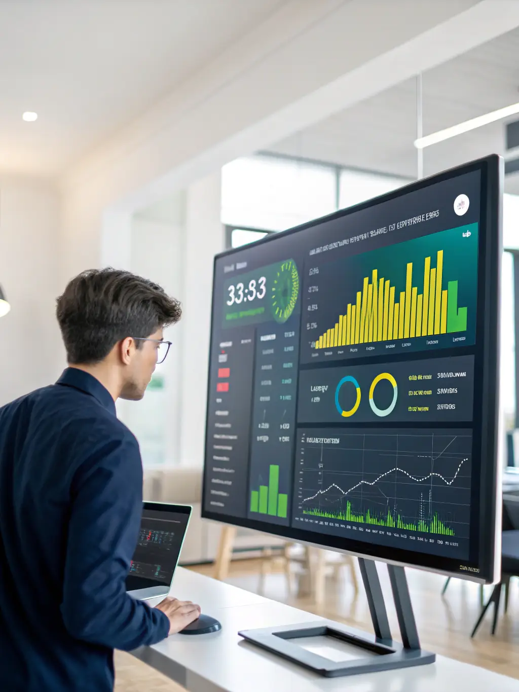 An image depicting data analytics and reporting, showcasing the measurable results of advertising campaigns.